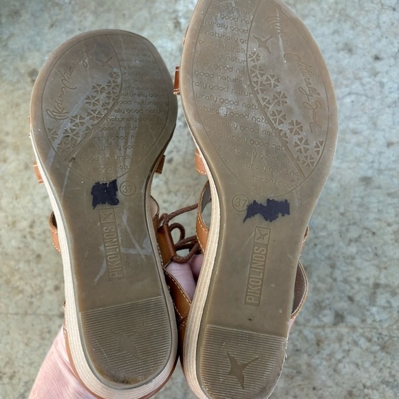 Pikolinos Leather Gladiator Sandals Size 37/6.5 - Picture 8 of 9